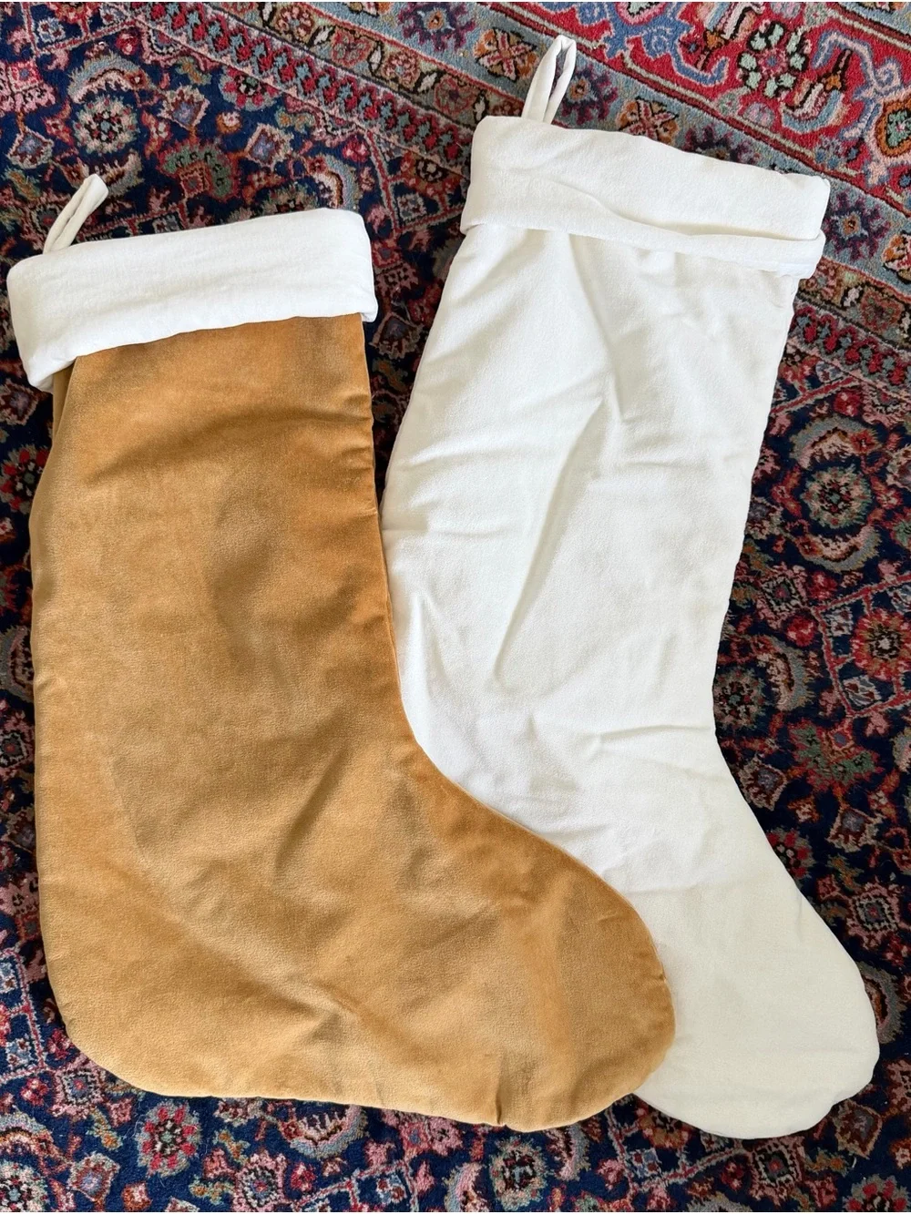 West Elm White & Gold Scandinavian Paper Ornaments & Stockings